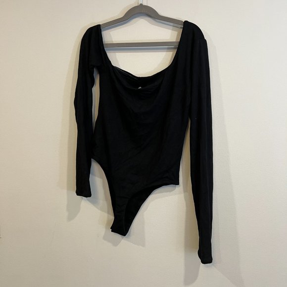 NWOT RE ONA Black One-Shoulder Thong Bodysuit (M) - Picture 5 of 10